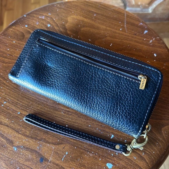 Fossil Madison Wrist Zippy Black Large Wallet NEW with tags - Picture 6 of 9